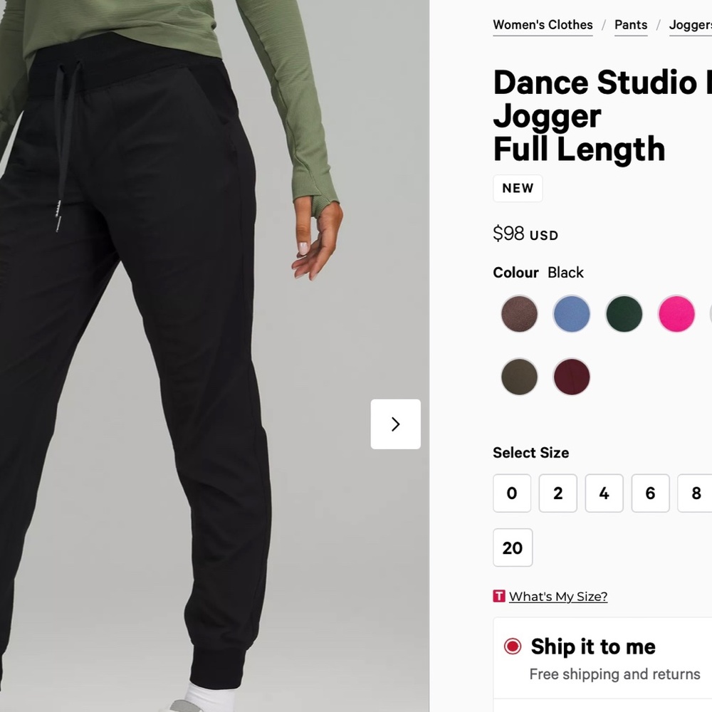 Lululemon Black Dance Pants Joggers